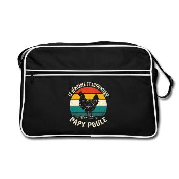 Véritable Et Authentique Papy Poule - Sac Retro - noir/blanc - Devant