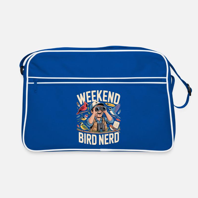 Weekend Bird Nerd Vogelbeobachter Retro Tasche