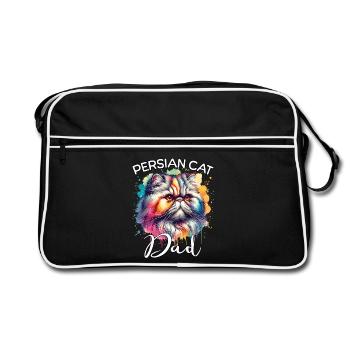 Persian Cat Dad - Retro Bag - black/white - Front