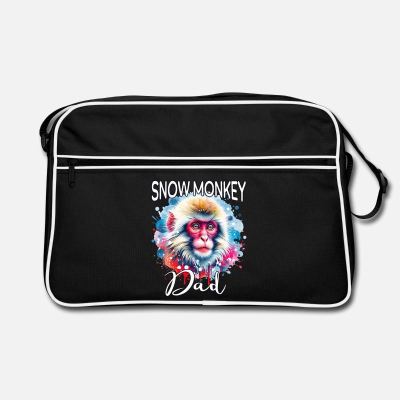 Schneeaffe Papa Retro Tasche