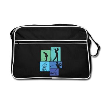Scenic Golf Course Fairway Lover Style - Retro Bag - black/white - Front