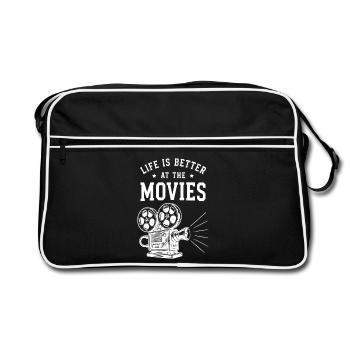La vie est meilleure au cinéma Kino Film Retro - Sac Retro - noir/blanc - Devant