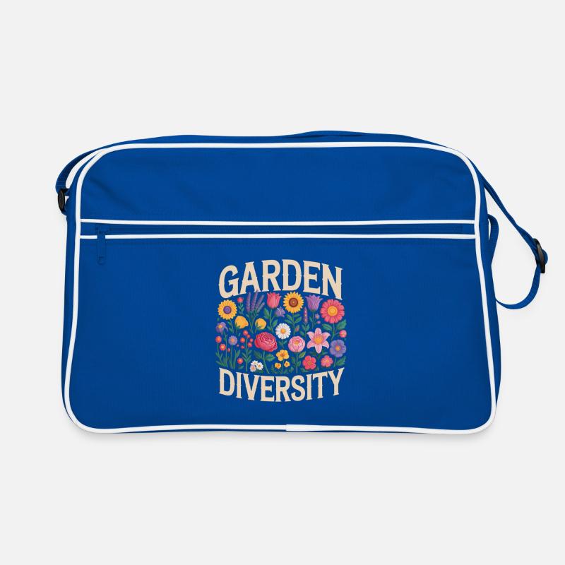 Garden Diversity Blumen Garten Retro Tasche
