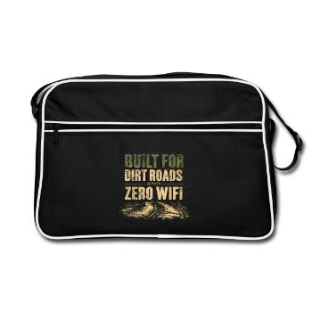 Built for Dirt Roads & Zero WiFi Anti-Consumerism - Retro Bag - black/white - Front