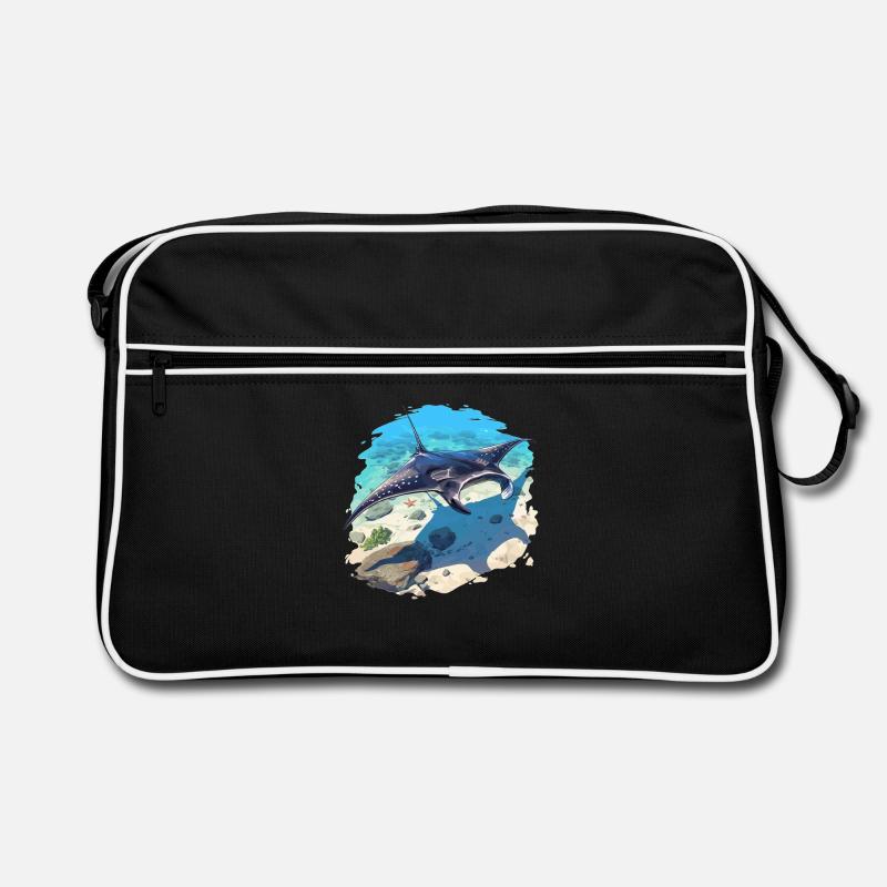 Rochen Mantarochen Retro Tasche