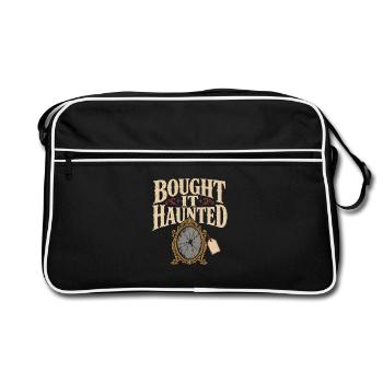 Haunted mirror, cursed mirror spirit in the mirror, - Retro Bag - black/white - Front