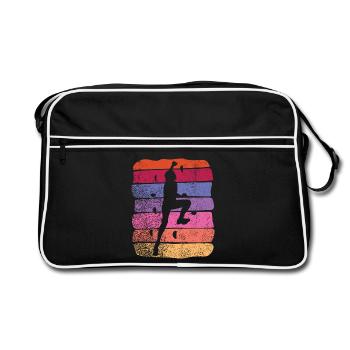 Boulderer Boulder Bouldering - Retro Bag - black/white - Front