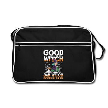Bonne sorcière, mauvaise sorcière dépend du jour Drôle - Sac Retro - noir/blanc - Devant