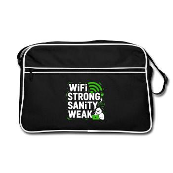Remote Developer WiFi Strong Software Engineering - Retro Tasche - Schwarz/Weiß - Vorne