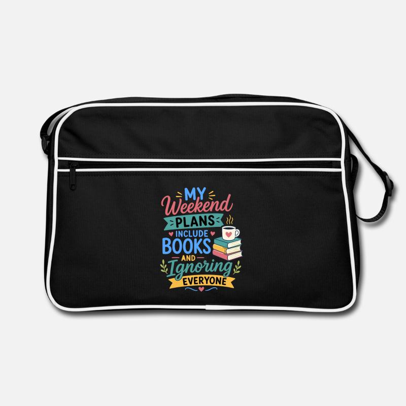 Reading Books Novel Fan Bookworm Design Retro Bag