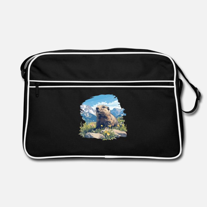 Murmeltiere Murmeltier Retro Tasche