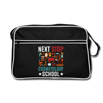 Next Stop Cosmetology School - Retro Bag - black/white - Front