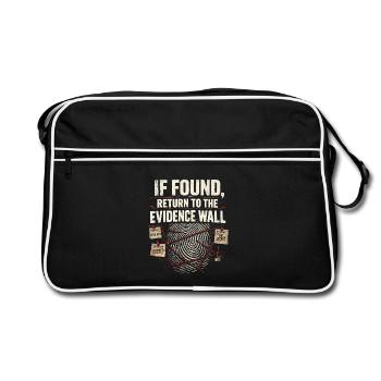 Retour au Mur des Preuves | True Crime - Sac Retro - noir/blanc - Devant
