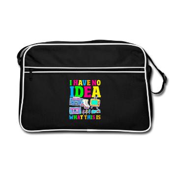 Retro Back to the 80s Vintage Design - Retro Bag - black/white - Front
