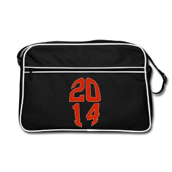 12 ANS 2014 12E ANNIVERSAIRE - Sac Retro - noir/blanc - Devant