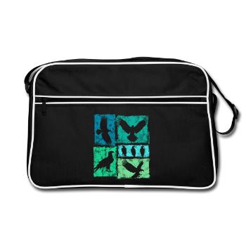 Eagle Retro Graphic Vintage Animal Print - Retro Bag - black/white - Front