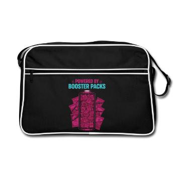 Angetrieben von Booster Packs Sammelkartensammler - Retro Tasche - Schwarz/Weiß - Vorne
