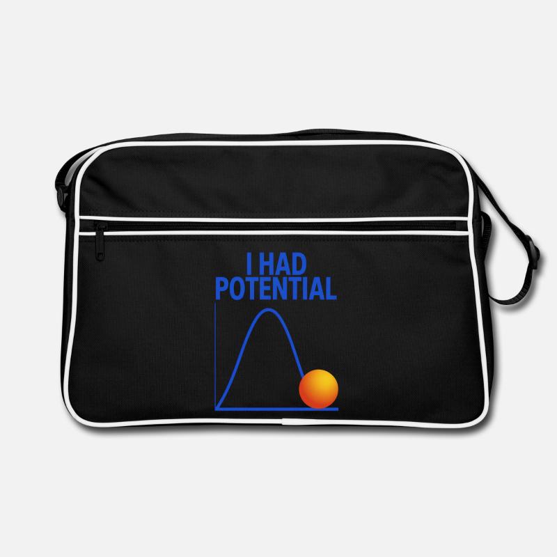 I Had Potential Grafik Physiker Witz Retro Tasche