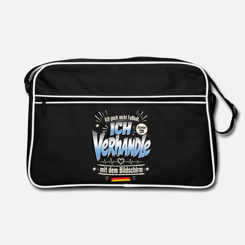 Emotionale Verhandlung mit Bildschirm Retro Tasche