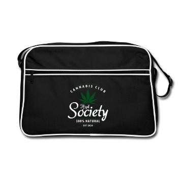 High Society Cannabis Club Logo - Sac Retro - noir/blanc - Devant