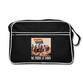 Pride at Dawn: Western Flag Ride - Retro Bag - black/white - Front