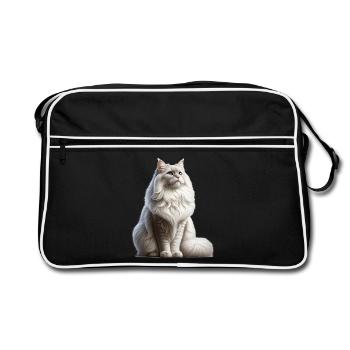 Chat angora turc - Sac Retro - noir/blanc - Devant