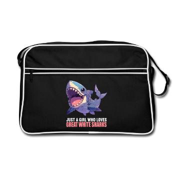 Great White Shark Great White Shark - Retro Bag - black/white - Front