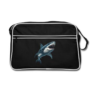 Haie Hai - Retro Tasche - Schwarz/Weiß - Vorne