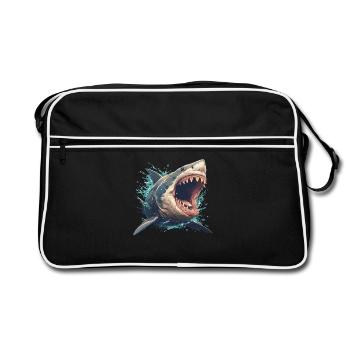 Haie Hai - Retro Tasche - Schwarz/Weiß - Vorne
