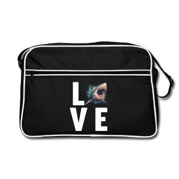 Haie Hai - Retro Tasche - Schwarz/Weiß - Vorne