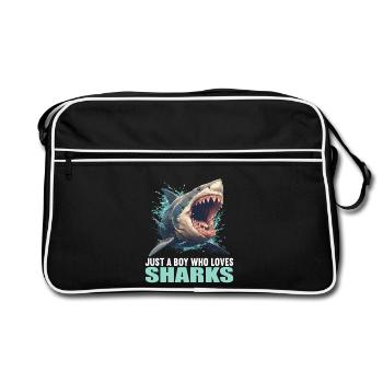 Requins Requin - Sac Retro - noir/blanc - Devant