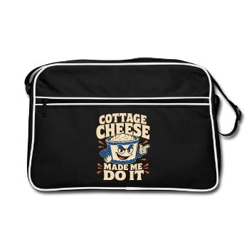 High-protein snack gift for foodies - Retro Bag - black/white - Front