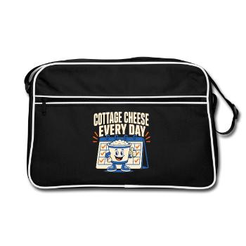 High-protein snack gift for foodies - Retro Bag - black/white - Front