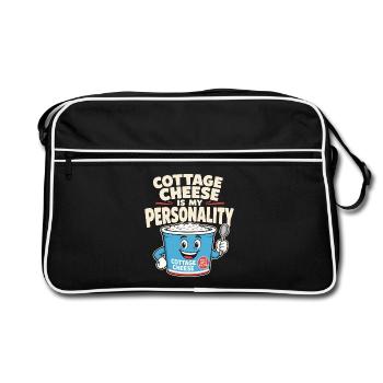 High-protein snack gift for foodies - Retro Bag - black/white - Front