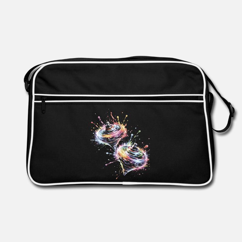 Mehrfarbige Drehkerle-Splash-Kunst Retro Tasche