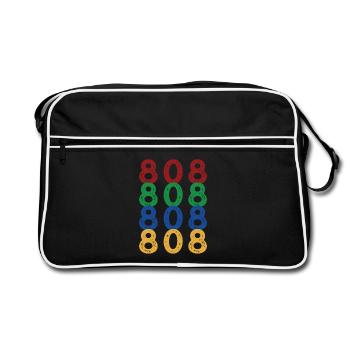 Happy 808 Day - Retro Tasche - Schwarz/Weiß - Vorne