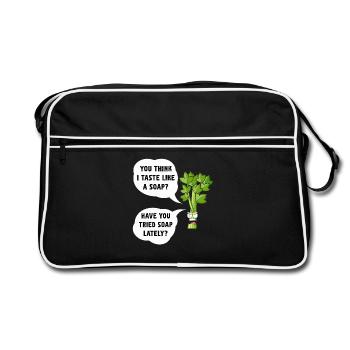 T-shirt blague au savon au céleri - Sac Retro - noir/blanc - Devant