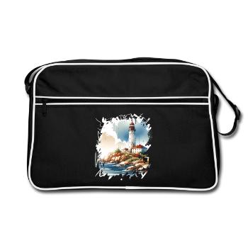 lighthouse - Retro Bag - black/white - Front