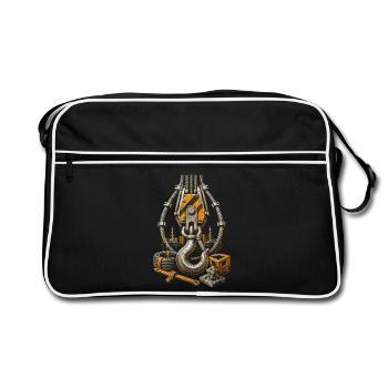 docker - Retro Bag - black/white - Front