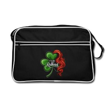 Je suis le Trèfle Roux de la Saint-Patrick - Sac Retro - noir/blanc - Devant