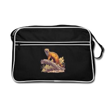 La mangouste de la mangouste - Sac Retro - noir/blanc - Devant