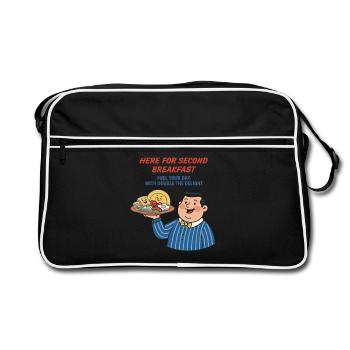 Breakfast Funny Brunch Coffee Second Breakfast - Retro Bag - black/white - Front