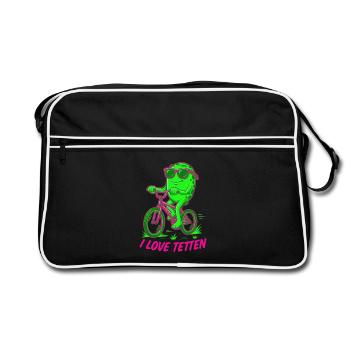 J’adore l’humour adulte de Tetten pour hommes - Sac Retro - noir/blanc - Devant