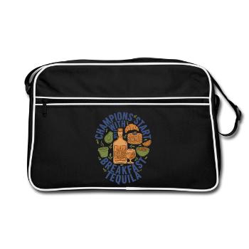 Breakfast Champions Start With Breakfast Tequila - Retro Bag - black/white - Front