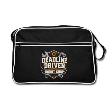robotics mother, robotics competition, - Retro Bag - black/white - Front