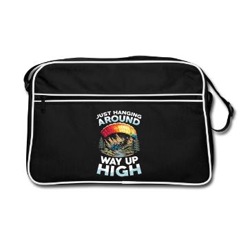 Paragliding Adventure High In The Mountains Just - Retro Bag - black/white - Front