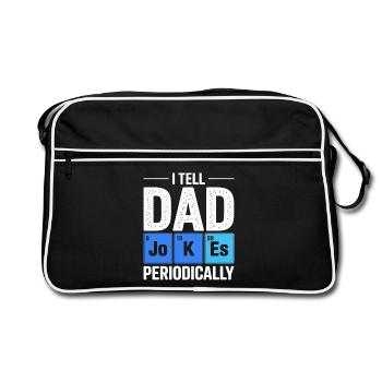 Dad Jokes Periodically - Retro Bag - black/white - Front