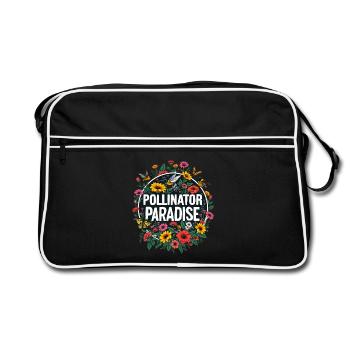 Pollinator Paradise Garden - Retro Bag - black/white - Front