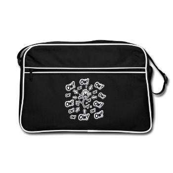 Aïe J'ai Mal Partout | Humour Mal de Dos Corps - Sac Retro - noir/blanc - Devant