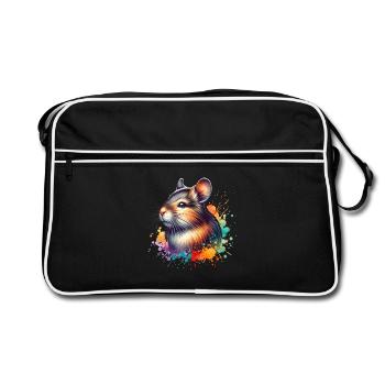 Aguti Geschenk - Retro Tasche - Schwarz/Weiß - Vorne